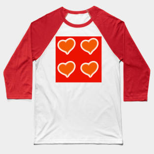 Glowing Hearts Baseball T-Shirt